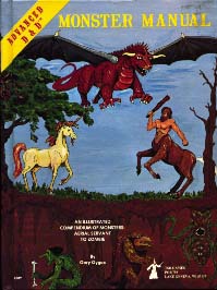 Cover Scan of the Advanced Dungeons and Dragons Monster Manual, 1st Edition